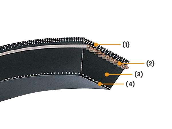 Raw Edge Plain V-belts