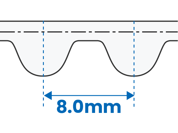 Tooth Profile (8.0mm)