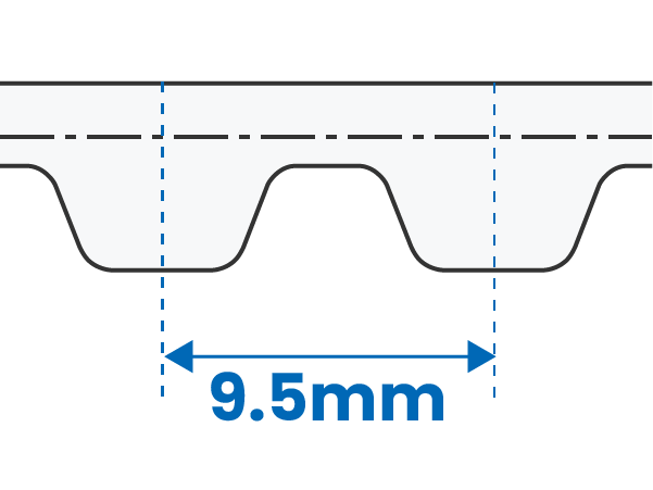 Trapezoidal tooth (9.5mm)