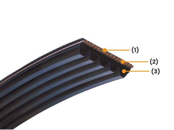 V-ribbed Belts for accessary drive