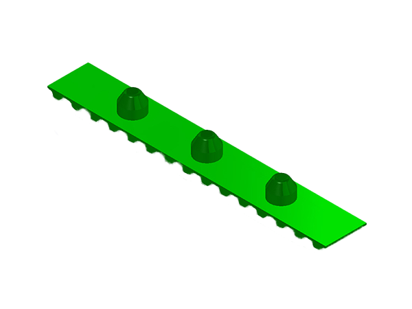 Belt with protrusions for feeding dot printer paper